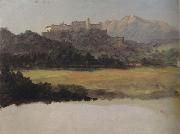 Frederic E.Church Salzburg,Austria,View of the Castle oil painting on canvas
